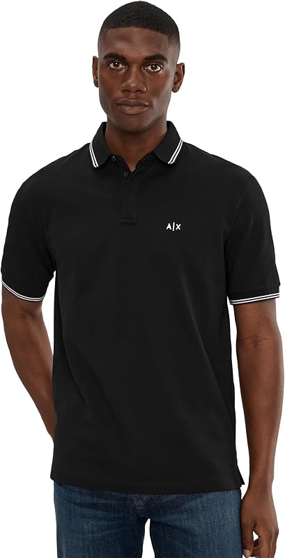 A|X Polo Piqué Logo Negro